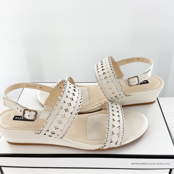 Alex Marie Elsa cloud white Wedge Sandals size 9 women’s - Picture 11 of 14